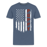 American Poppy Men's Premium T-Shirt (CK1866) - heather blue