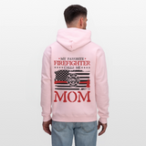 My Favorite Firefighter Calls Me Mom Men's Hoodie  - CK3702 - Front And bACK - pale pink