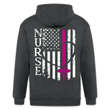 3672728621 Men's Zip Hoodie - deep heather
