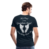 Dad Guardian Angel Men's Premium T-Shirt (CK3549) - deep navy