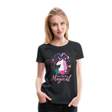Unicorn Never Stop Being Magical Women’s Premium T-Shirt (CK1519) - black