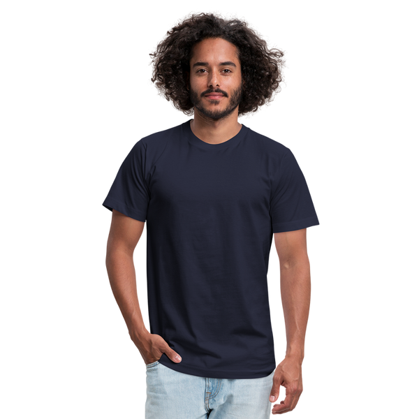 Paramedic Flag Unisex Jersey T-Shirt by Bella + Canvas - navy