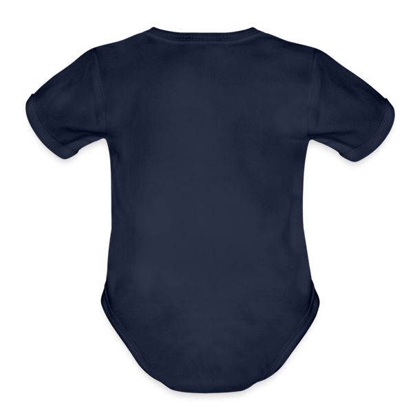 Uncle Amazing Angle Organic Short Sleeve Baby Bodysuit - dark navy