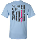 Nurse Flag Unisex T-Shirt - Front and back print (Flag w/ Nurse) (CK1213)