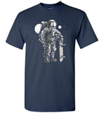 Astronaut Skater In Space With Skateboard Hipster Tshirt