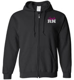 Angela RN Nurse Flag Zipper Hoodie