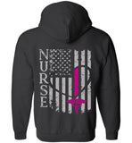 Angela RN Nurse Flag Zipper Hoodie