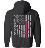 April RN Nurse Flag Zipper Hoodie