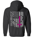 Arlette RN Nurse Flag Zipper Hoodie