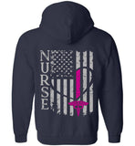 Amy RN Nurse Flag Zipper Hoodie 2