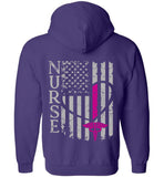 Amy RN Nurse Flag Zipper Hoodie 2