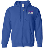 Angela RN Nurse Flag Zipper Hoodie