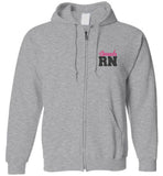 Amanda RN Nurse Flag Zipper Hoodie