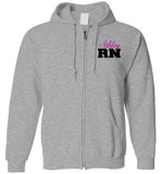Ashley RN Nurse Flag Zipper Hoodie