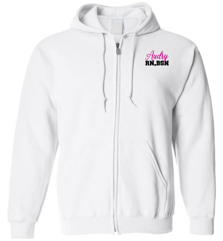 Audry RN, BSN Zipper Hoodie