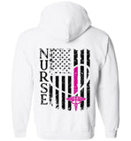 Ashley RN Nurse Flag Zipper Hoodie
