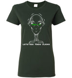 Area 51 Lets See Them Aliens Ladies T-Shirt (CK1268)