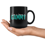 Love is being a Gammy 11 oz Black Coffee Mug - Gift for Gammie