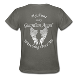 Aunt Guardian Angel Gildan Ultra Cotton Ladies T-Shirt (CK1352) - charcoal