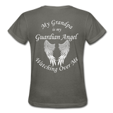 Grandpa Guardian Angel Gildan Ultra Cotton Ladies T-Shirt (Ck1370) - charcoal