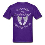 Grandpa Guardian Angel Gildan Ultra Cotton Adult T-Shirt (CK1370) - purple