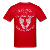 Grandpa Guardian Angel Gildan Ultra Cotton Adult T-Shirt (CK1370) - red