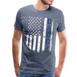 American Daddy Flag Men's Premium T-Shirt (CK1087) - heather blue