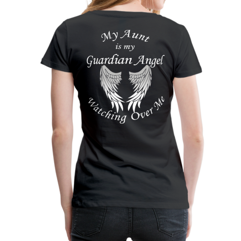 Aunt Guardian Angel Women’s Premium T-Shirt (CK1474W) - black