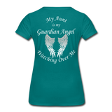 Aunt Guardian Angel Women’s Premium T-Shirt (CK1474W) - teal