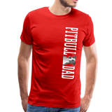 Pitbull Dad Men's Premium T-Shirt (CK1513) - red