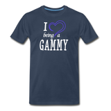 I Heart Being a Gammy Men's Premium T-Shirt (CK1560) - navy