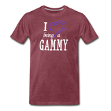 I Heart Being a Gammy Men's Premium T-Shirt (CK1560) - heather burgundy