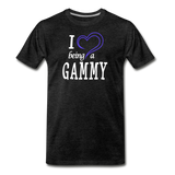 I Heart Being a Gammy Men's Premium T-Shirt (CK1560) - charcoal gray