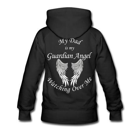Dad Guardian Angel Women’s Premium Hoodie (CK1402W) - black