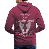 Dad Guardian Angel Men’s Premium Hoodie (CK1402M) - burgundy