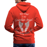 Dad Guardian Angel Men’s Premium Hoodie (CK1402M) - red