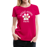 Basset Hound Mom Women’s Premium T-Shirt (CK1529) - dark pink
