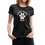 Basset Hound Mom Women’s Premium T-Shirt (CK1529) - charcoal gray