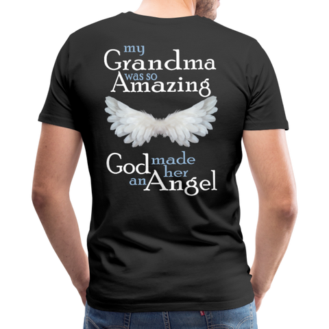 Grandma Amazing Angel Men's Premium T-Shirt (CK1890U) - black