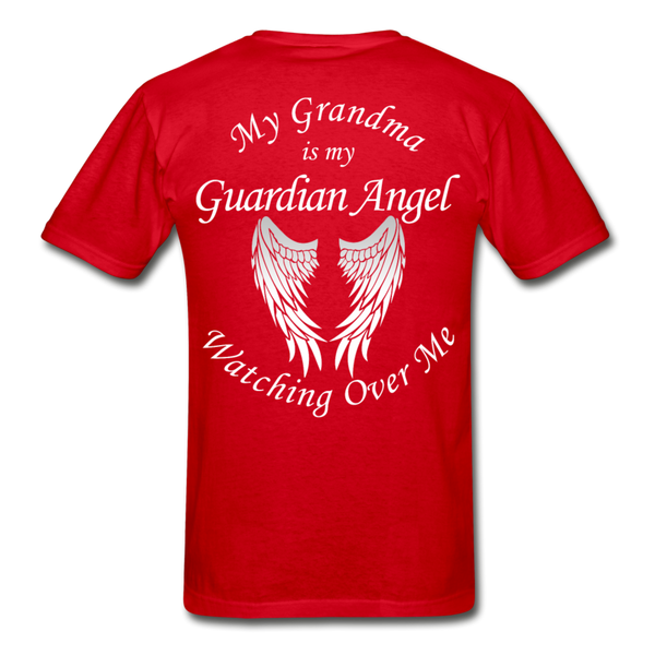 Grandma Guardian Angel Gildan Ultra Cotton Adult T-Shirt - red