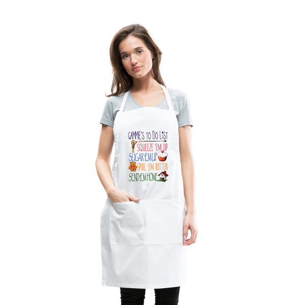 Gammie's Todo Adjustable Apron - Gift for Gammie - white