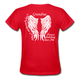 Grandma Guardian Angel Gildan Ultra Cotton Ladies T-Shirt - red