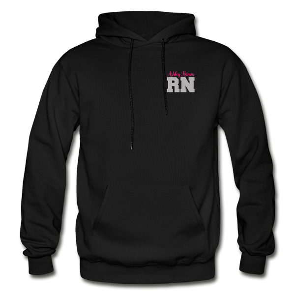Ashley Hamm RN Gildan Heavy Blend Adult Hoodie - black
