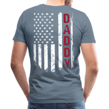 American Daddy Men's Premium T-Shirt CK1512Back) - steel blue