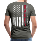 American Daddy Men's Premium T-Shirt CK1512Back) - asphalt gray