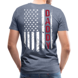 American Daddy Men's Premium T-Shirt CK1512Back) - heather blue