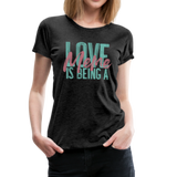 Love is being a Meme Women’s Premium T-Shirt - charcoal gray
