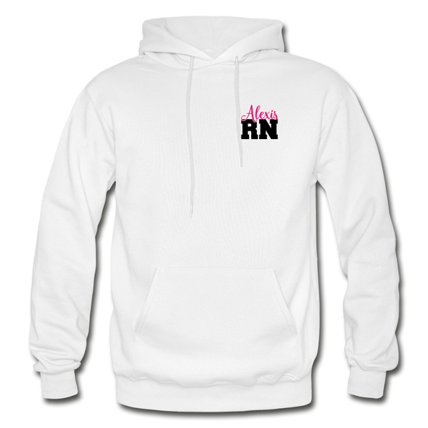 Alexis RN Gildan Heavy Blend Adult Hoodie - white