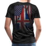 America Iceland Flag Men's Premium T-Shirt - charcoal gray