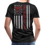 Anesthesiology CRNA American Flag Men's Premium T-Shirt - charcoal gray